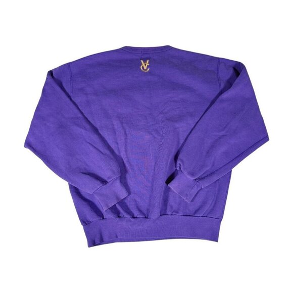 Vintage 90s purple crewneck sweatshirt with embroidered logo -Irish - Picture 2 of 6